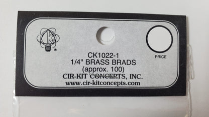 Brass Nails Brads Small Tiny Thin 1/4" Approx 100 Cir-Kit CK1022-1