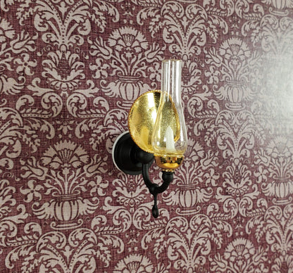 NON-Working Dollhouse Kerosene Wall Sconce Lamp 1:12 Scale Miniature