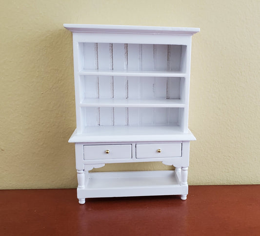 Dollhouse Miniature Welsh Kitchen Cabinet Cupboard 1:12 Scale White Finish