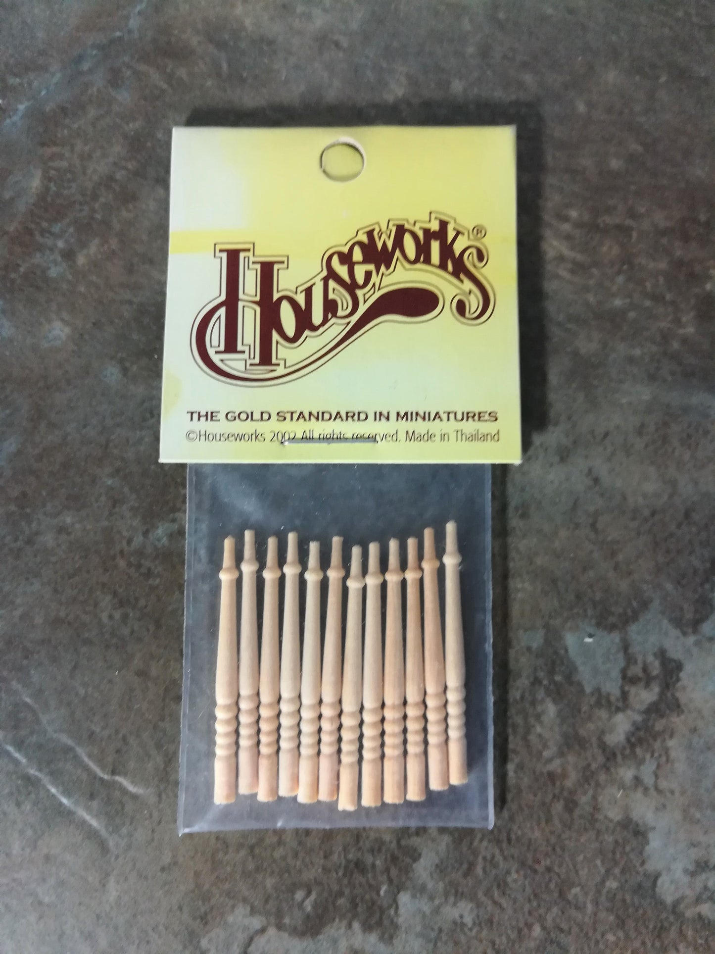 Dollhouse HALF SCALE Spindles 1:24 Stairs or Porch 1 1/4" Set of 12 HWH7019