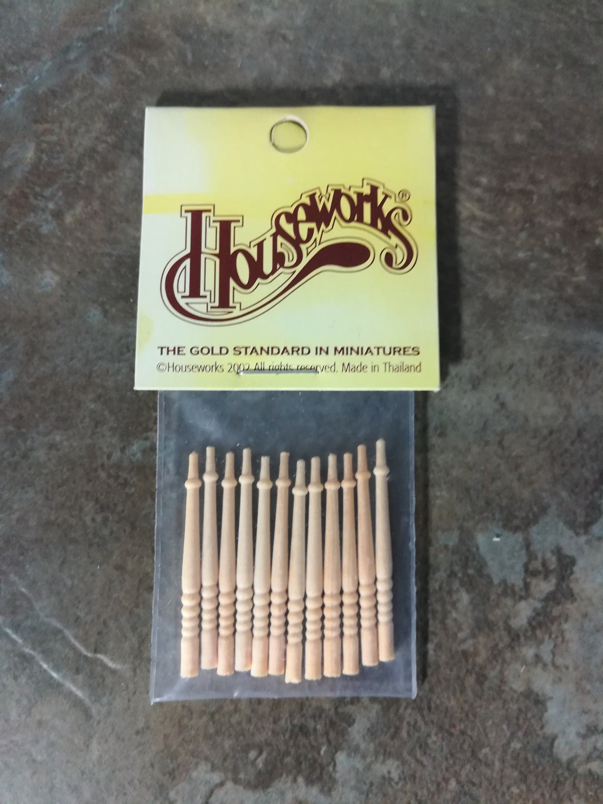 Dollhouse HALF SCALE Spindles 1:24 Stairs or Porch 1 1/4" Set of 12 HWH7019