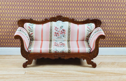 JBM Dollhouse Sofa Couch Victorian Empire Styel 1:12 Scale Miniature Furniture