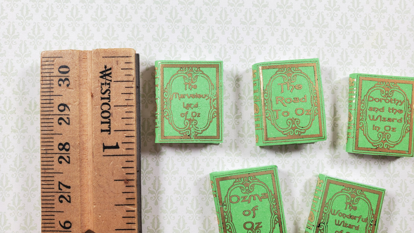 Dollhouse Book Set x5 The Wizard of Oz L Frank Baum 1:12 Scale (blank inside)