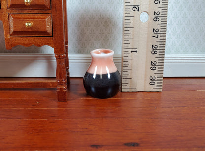 Dollhouse Miniature Large Orange & Black Floor Vase 1:12 Scale Miniature