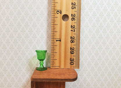Dollhouse Fancy Medium Green Water or Wine Glass 1:12 Scale Miniature