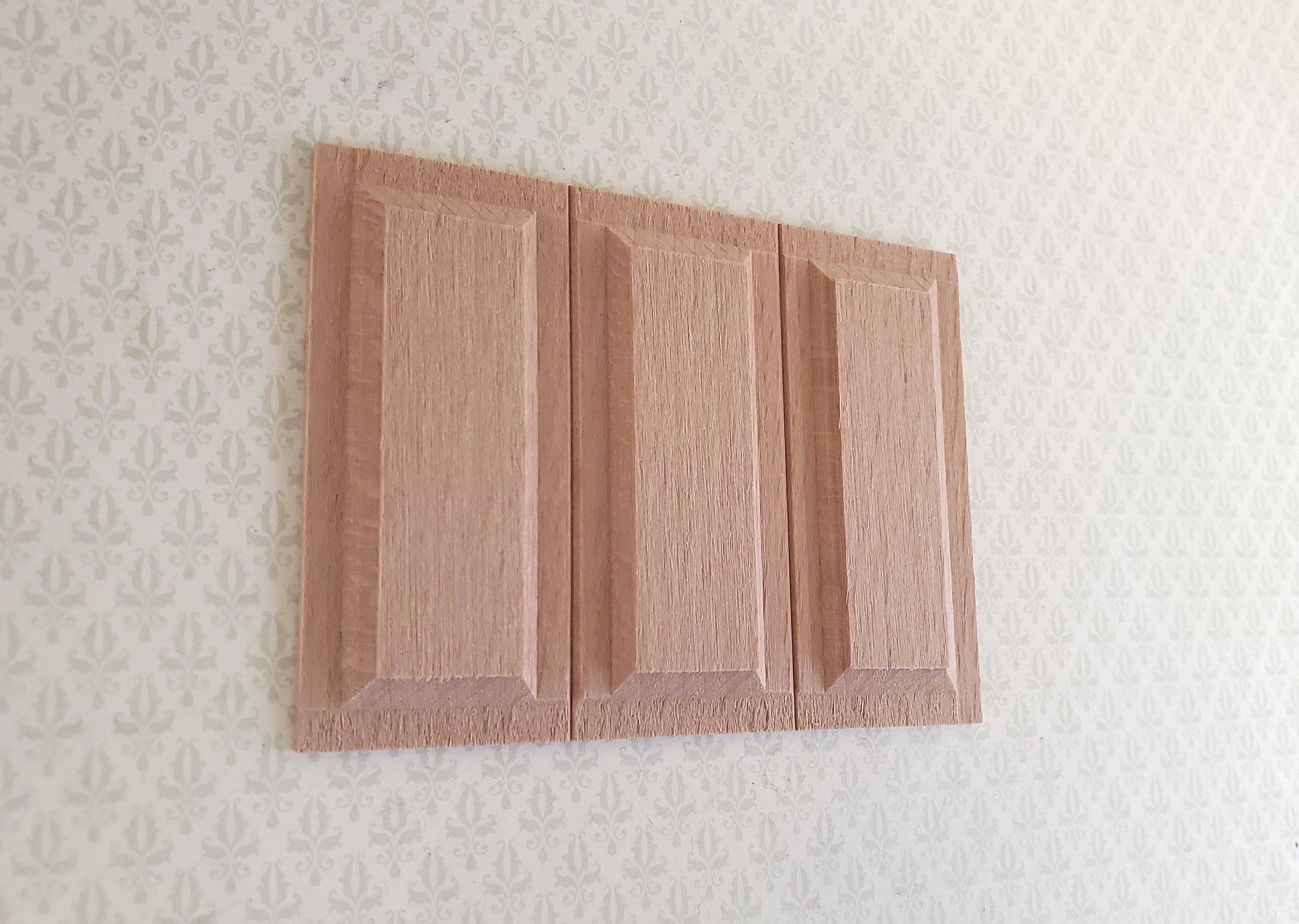 Dollhouse Miniature Wainscot Wall Panel Wood Paneling Raised Panels 1:12 Scale