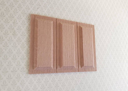 Dollhouse Miniature Wainscot Wall Panel Wood Paneling Raised Panels 1:12 Scale