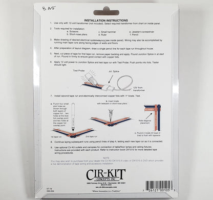Dollhouse Basic Wiring Kit 12 Volt Tape Wire System Cir-Kit Concepts