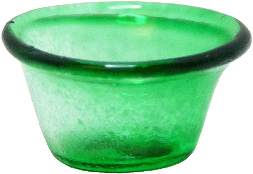 Dollhouse Miniature Green Glass Bowl 1:12 Scale Miniature