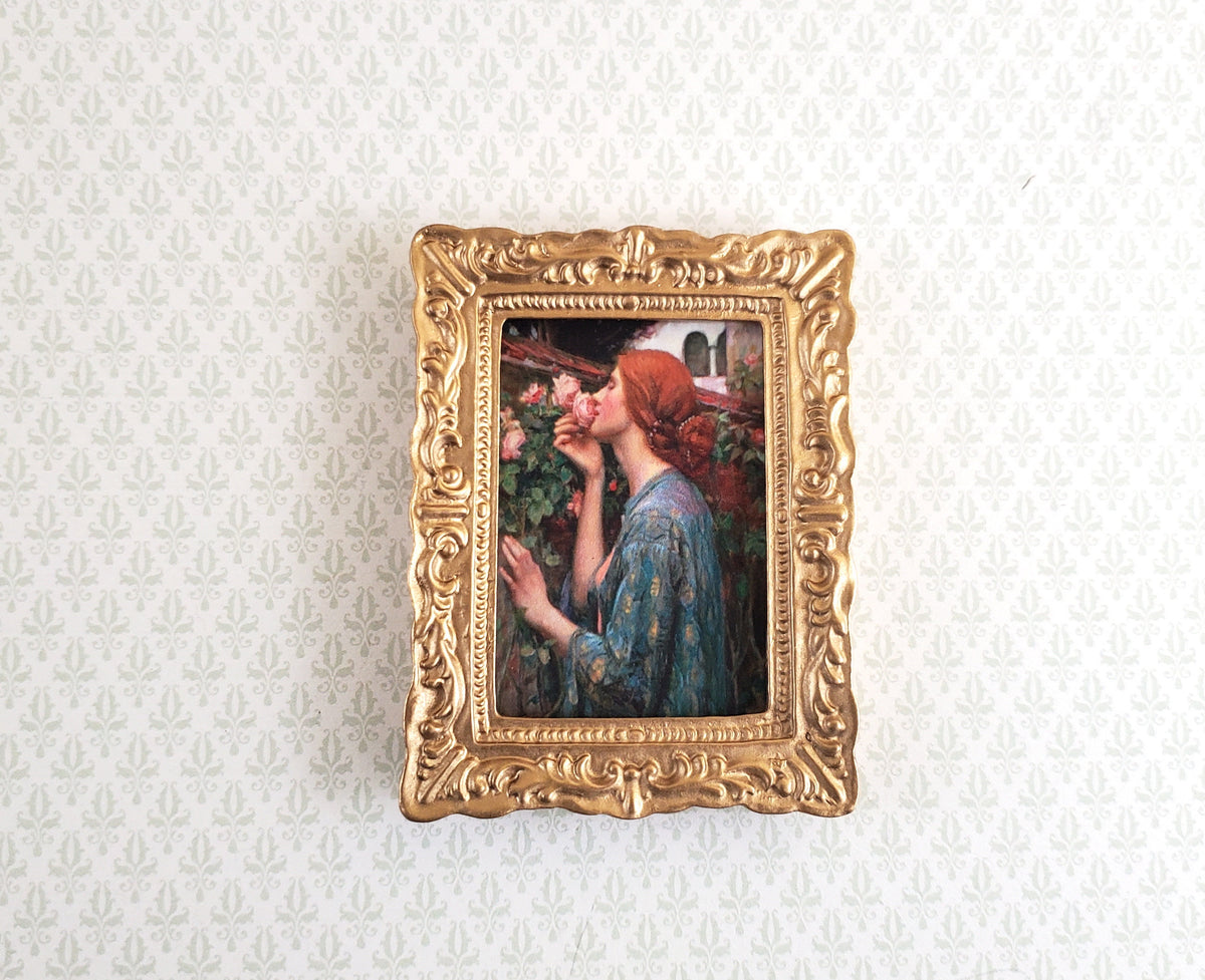 Miniature Framed Print Soul of the Rose 1:12 Scale Waterhouse Renaissance