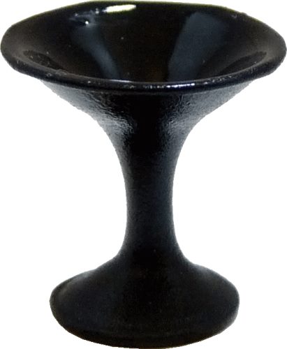 Dollhouse Black Martini Glass 1:12 Scale Miniature Kitchen Halloween Decor