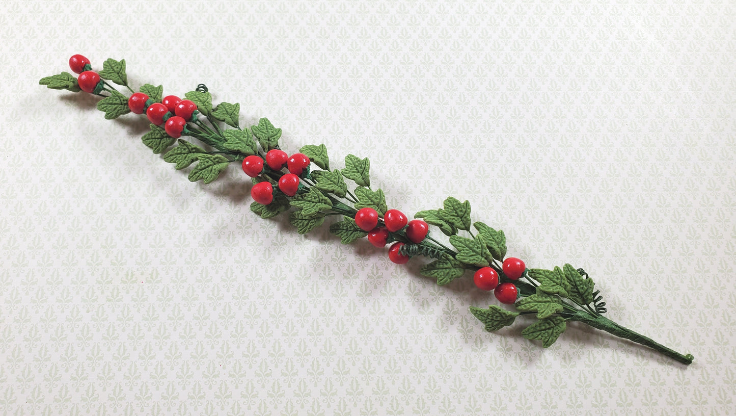 Dollhouse Tomato Vine with Red Ripe Tomatoes 1:12 Scale Miniature Garden Plants