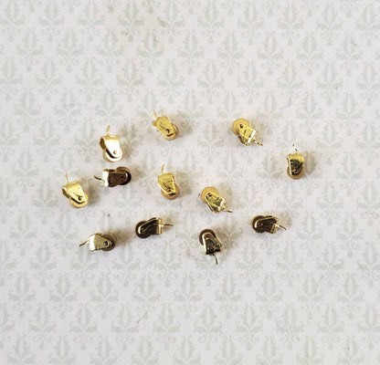 Dollhouse Wheels Casters Tiny Gold Brass Working Set of 12 1:12 Scale Miniature