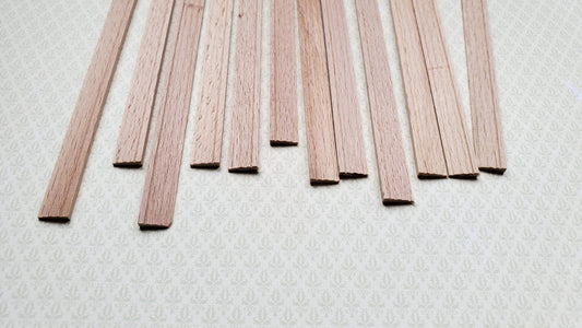 Dollhouse Miniatures Window Casing 6" Trim x12 Pieces Assorted 1:12 Scale Building 70305