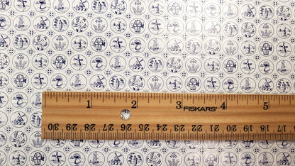 Dollhouse Delft Tile Compact Dutch Wallpaper Embossed Card 1:12 Scale Miniature