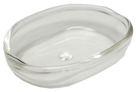 Dollhouse Large Oval Casserole Baking Dish Clear Glass 1:12 Scale Miniature