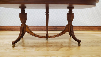 JBM Dollhouse Dining Table Queen Anne Style 1:12 Scale Furniture Walnut Finish
