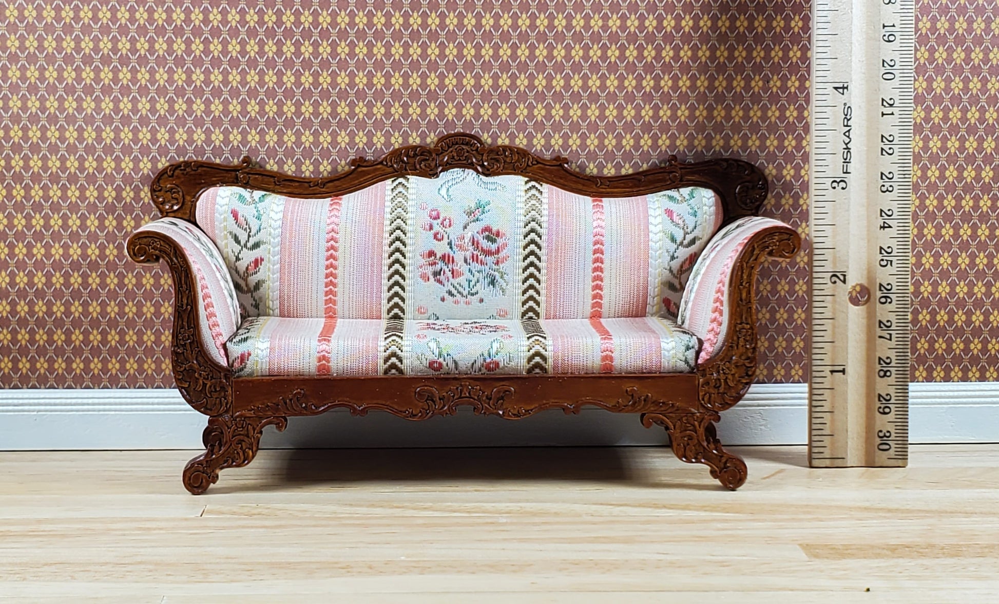 JBM Dollhouse Sofa Couch Victorian Empire Styel 1:12 Scale Miniature Furniture