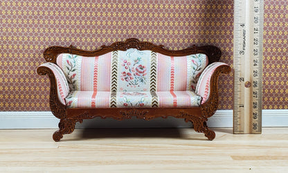 JBM Dollhouse Sofa Couch Victorian Empire Styel 1:12 Scale Miniature Furniture