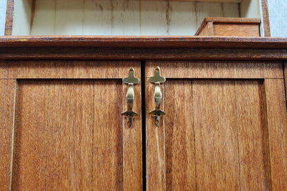 Dollhouse Miniature Drawer Pulls or Door Handles x6 Gold Brass 1:12 Scale