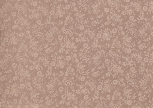 Dollhouse Wallpaper Beige Damask 3 Sheets MiniGraphics 1:12 Scale Miniature