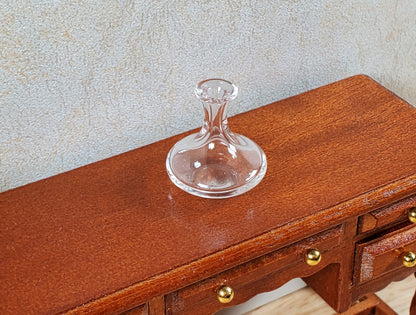 Dollhouse Clear Wide Bottom Round Curvy Vase 1:12 Scale Miniature