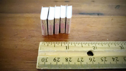 Dollhouse Miniature Book Set x5 Louisa May Alcott 1:12 Scale (blank inside)