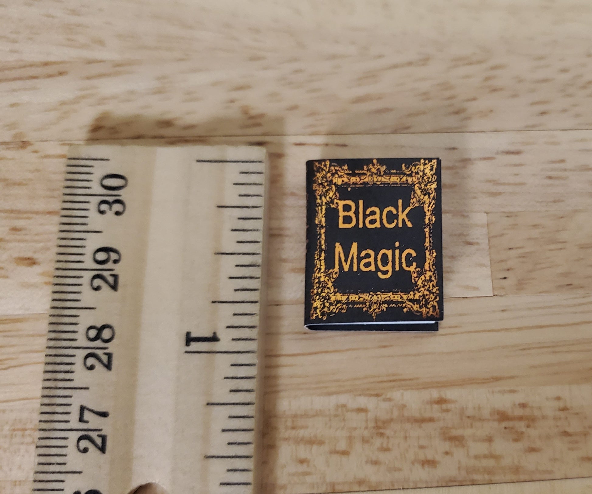 Dollhouse Book Black Magic 1:12 Scale Miniature (blank inside) Handmade