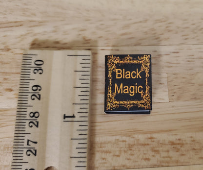 Dollhouse Book Black Magic 1:12 Scale Miniature (blank inside) Handmade