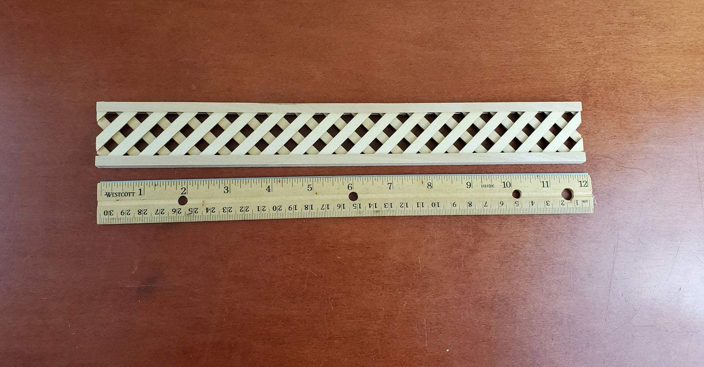 Dollhouse Miniature Porch Lattice Garden Panel Decorative Wood 1:12 Scale