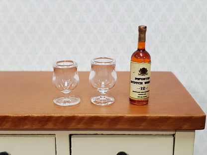Dollhouse Bottle of Imported Scotch Whiskey 1:12 Scale Miniature 1" Tall Drinks