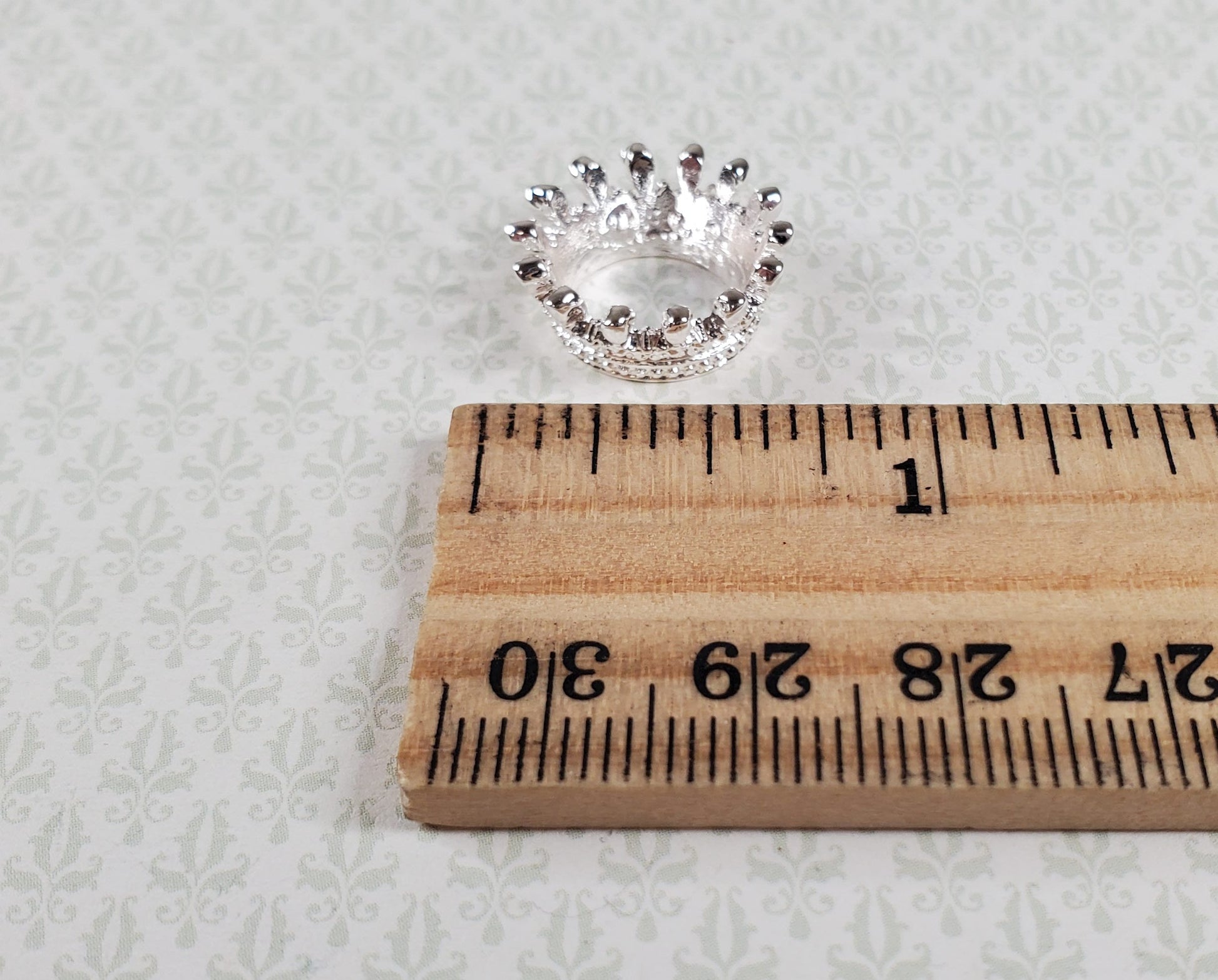 Regal Miniature Silver King's Crown Metal Dollhouse 7/16" Head Opening