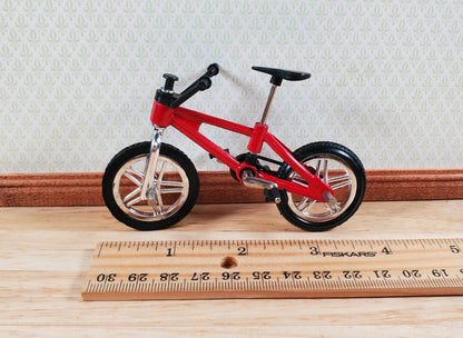 Dollhouse Miniature Child's Bike Bicycle Red & Black 1:12 Scale Moveable
