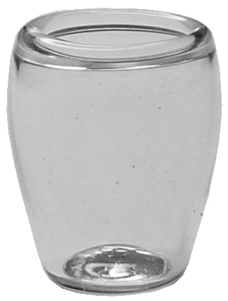 Dollhouse Clear Glass Vase with Wide Top 1:12 Scale Miniature