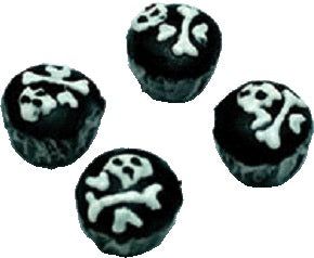 Dollhouse Skeleton Cupcakes Set of 4 1:12 Scale Miniature Food