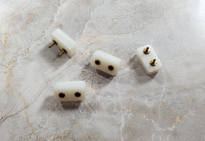 Dollhouse Miniature Outlet Wall Receptacle for 12 Volt Tape Wire Lights x4