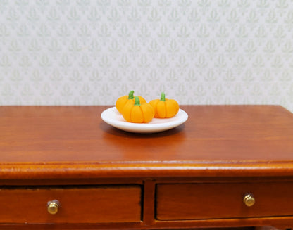 Dollhouse Pumpkins Set of 3 1:12 Scale Miniature Food Halloween Kitchen Grocery