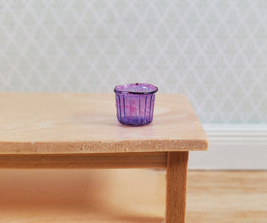 Dollhouse Purple Glass Cup or Votive Holder 1:12 Scale Miniature Glasses Cups