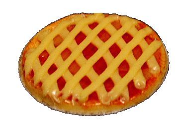 Dollhouse Lattice Crust Apple Pie in Tin 1:12 Scale Miniature Food Bakery