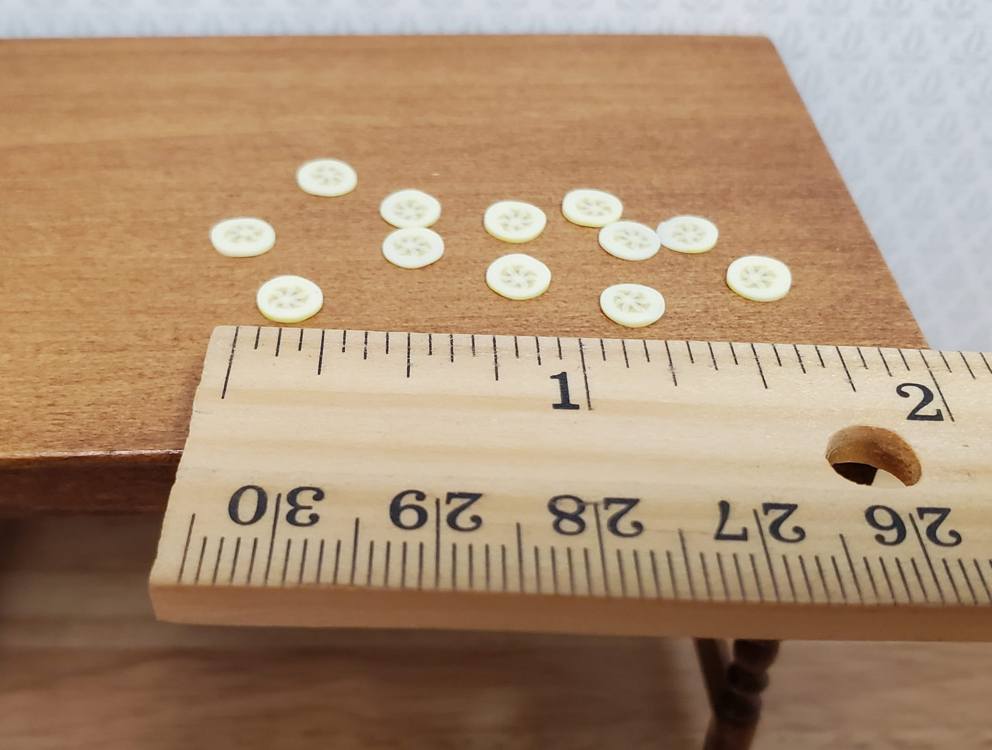Dollhouse Banana Slices Set of 12 1:12 Scale Miniature Food Kitchen Fruit Snacks