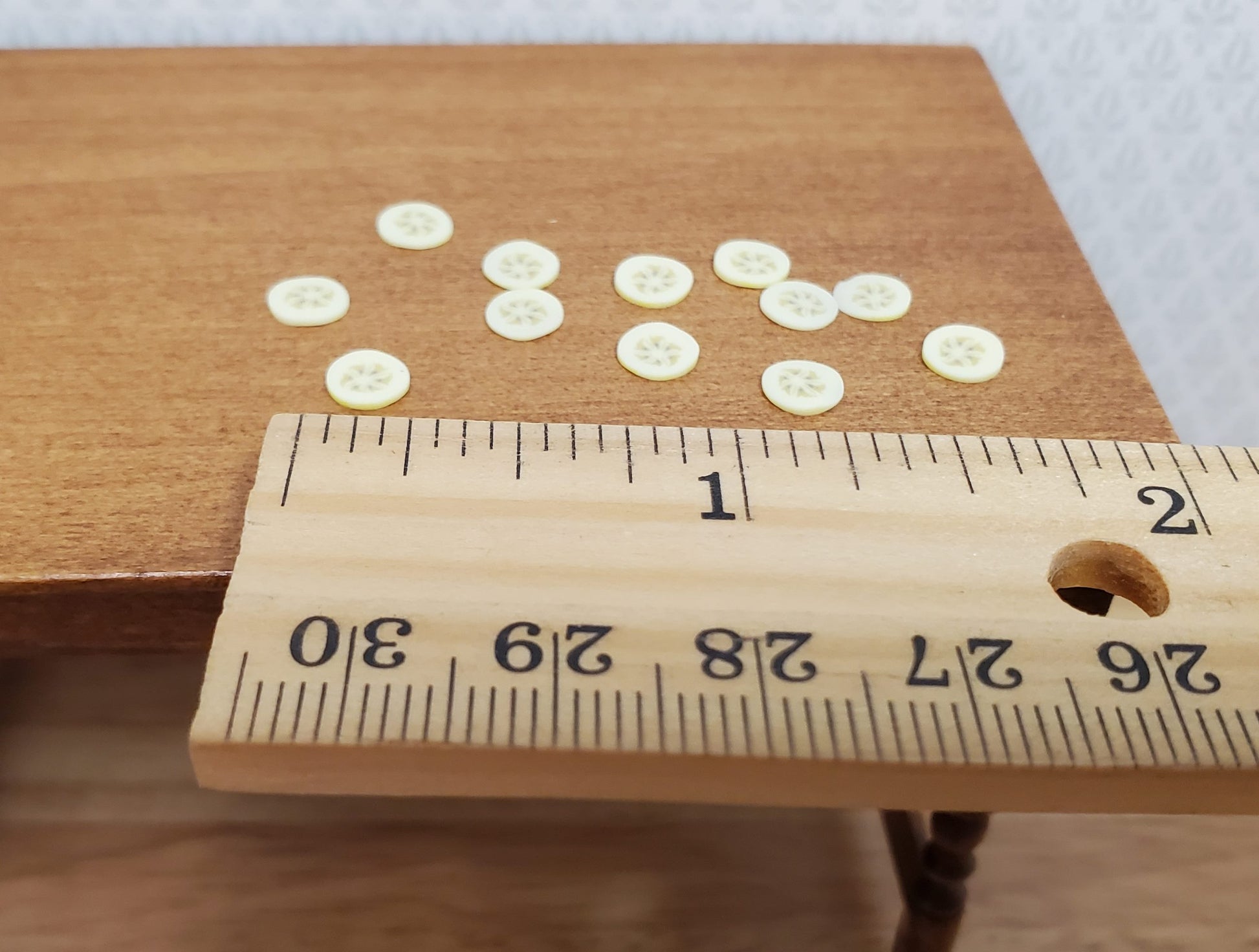 Dollhouse Banana Slices Set of 12 1:12 Scale Miniature Food Kitchen Fruit Snacks