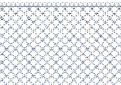 Dollhouse Delft Tile Dutch Wallpaper Blue Embossed Card 1:12 Scale Miniature