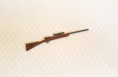 Miniature Rifles For Crafts Miniature Bolt Action Rifle with Scope Prop 1:12 Scale Dollhouse Paint ...