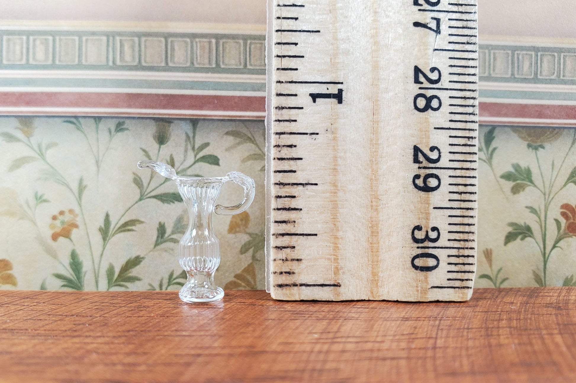 Dollhouse HALF SCALE Clear Elongated Pitcher 1:24 Miniature Kitchen