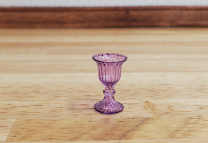 Dollhouse Wine Glass or Water Goblet Light Purple 1:12 Miniature Dishes