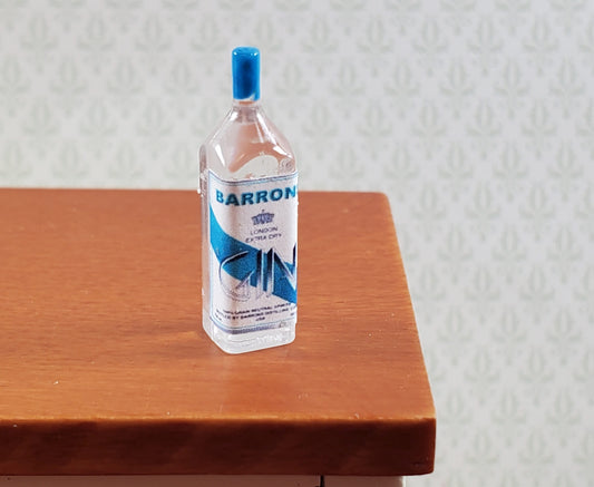 Dollhouse Bottle of Gin 1:12 Scale Miniature Drinks Handmade