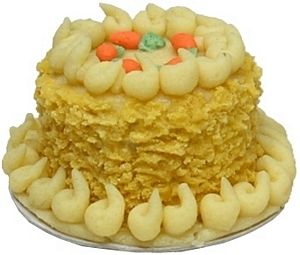 Dollhouse Small Carrot Cake 1:12 Scale Miniature Dessert Food