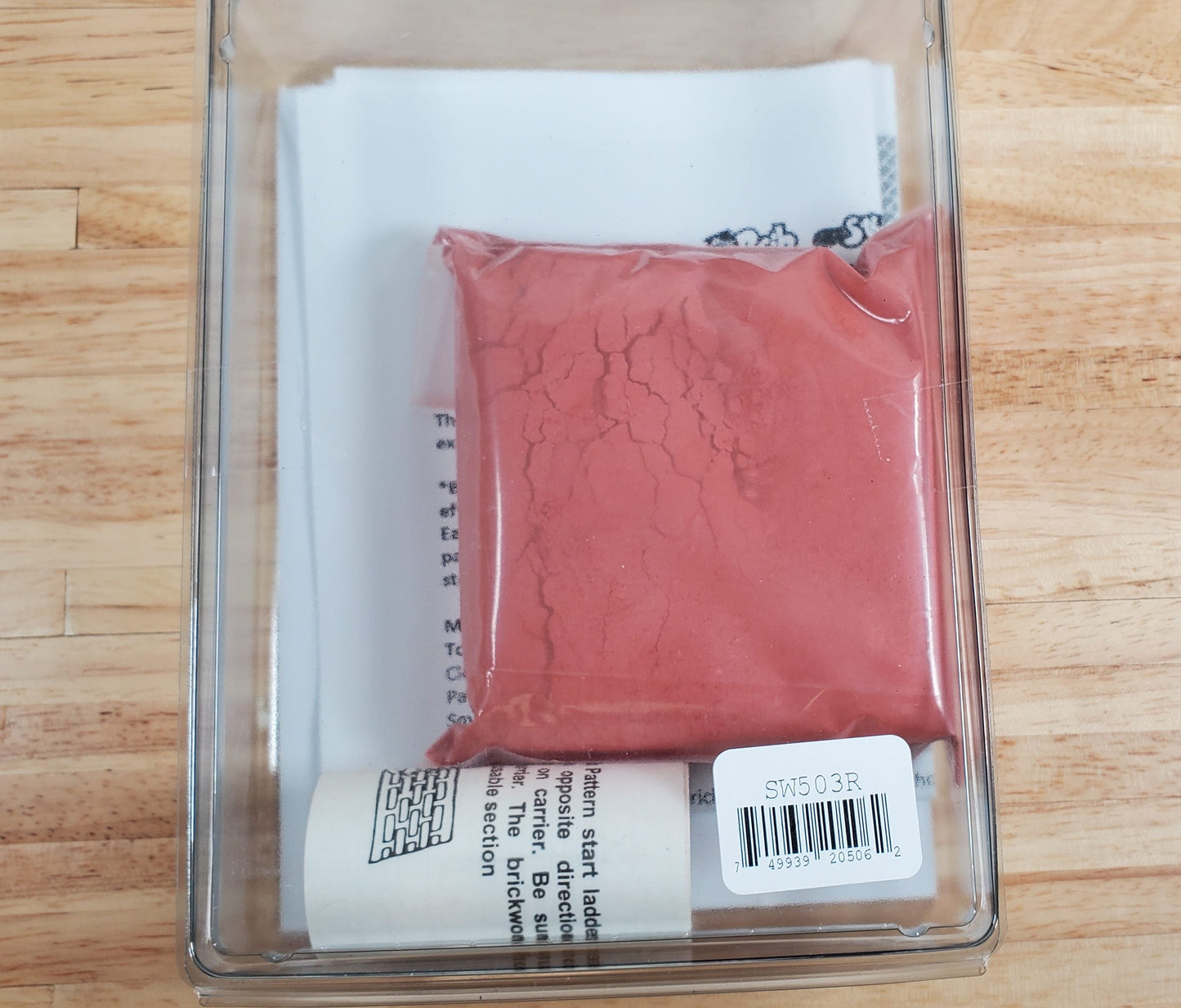 Magic Masonry Red Brick Stencil  & Powder KIT 1 Square Foot Set 1:12 Scale Dollhouse Building Supplies