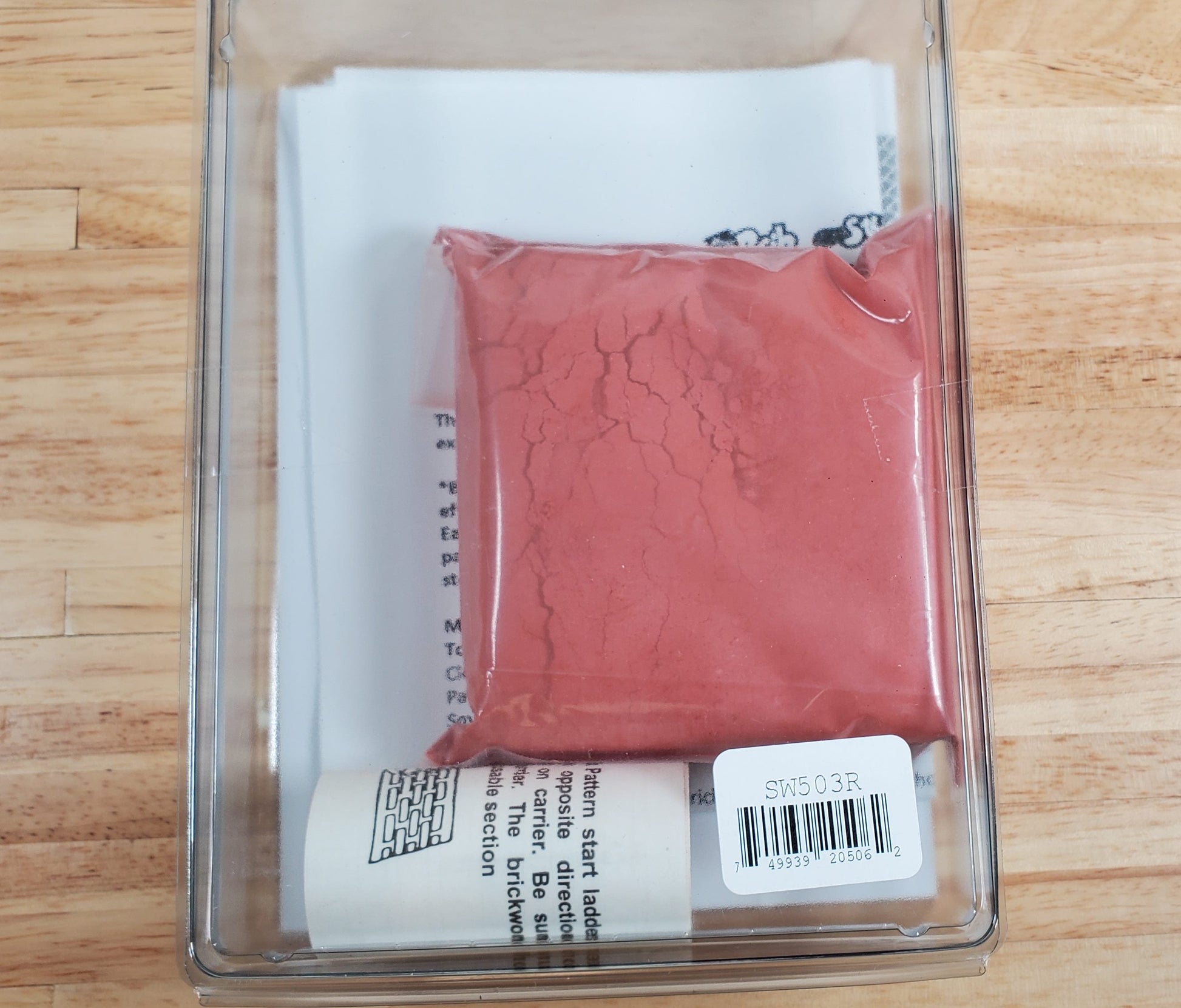 Magic Masonry Red Brick Stencil  & Powder KIT 1 Square Foot Set 1:12 Scale Dollhouse Building Supplies