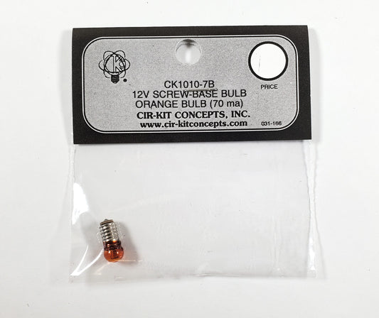 12 Volt Dollhouse Replacement Bulb ORANGE Glow Steady Light Screw Base